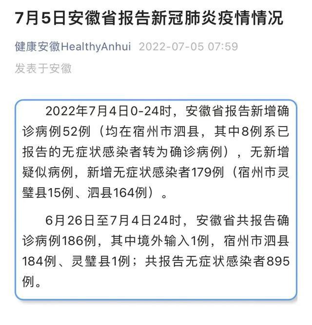 安徽今日疫情最新消息更新